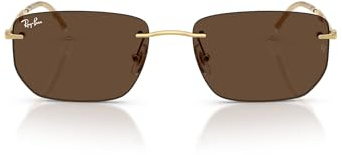 Ray-Ban RB3768 Sunglasses, Gold/Dark Brown, 56 mm