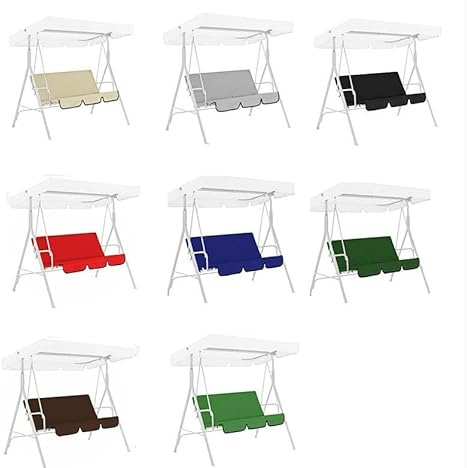 ZIUSFAC Hollywoodschaukel Auflage Ersatzteile Hollywoodschaukel Sitzbezug 150cm Ersatz Gartenstuhl Sitzbezug Oxford Gewebe Wasserdicht Sitzfläche Für 2&3 Sitzer Schaukelsitzbezug(Green2)