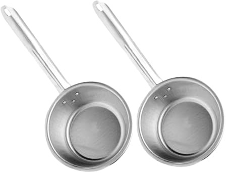 MUCKLILY 2 pezzi Mestolo in Alluminio Spesso Cucchiaio da Cucina e Bagno con Manico Lungo Mestolo Riutilizzabile per e Zuppe per Cucina Doccia e