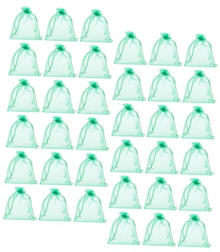VICASKY 50 pièces Sacs Filet Réutilisables pour Fruits Protection Anti-Oiseaux et Insectes pour Arbres Fruitiers Filet Léger Nylon avec Cordon de Serrage Protection Jardin pour Fraisiers