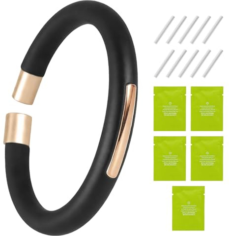 Anti Mosquito Bracelets, Refillable Insect Repellent Bracelet with 10 Essential Oil Refills, Long-Lasting Protection, Mosquito Repellent Bracelets for Adults Camping Hiking Garden Holiday