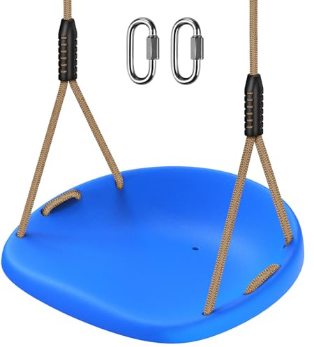 BeneLabel Heavy Duty Swing Seat 500LBS Anti-Slip Wide Swing Seat with Adjustable Rope Tree Swings Seats for Kids & Adults Replacement Swing Seats for Outdoor Swing Set Backyard Playground