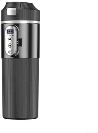 Bollitore elettrico portatile da 500 ml con compatibilità 12 V 24 V e protezione da ebollizione a secco per un funzionamento sicuro durante i viaggi o gli spostamenti (nero)