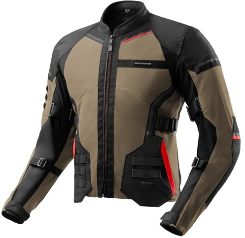 REBELHORN Scandal 3 Chaqueta de Moto Hombre | Textil | Protectores de Codos y Hombros Nivel 2 | Bolsillo para Protector de Espalda | Amplios Paneles de Ventilación de Malla | Tallas hasta 10XL