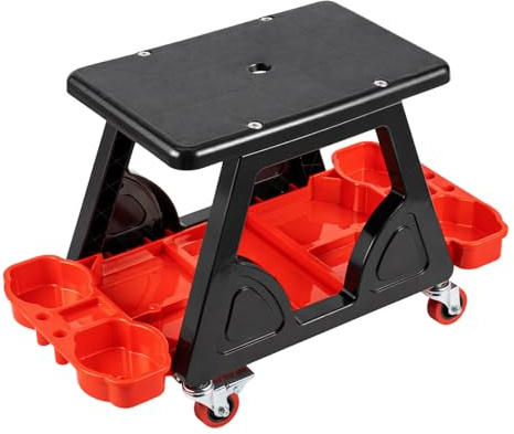 M.J COMFY-LIFE Heavy Duty Rolling Workbench Mechanics Stool with Wheels – Workshop Creeper Seat, Mobile Roller Seat for Garage, Auto Repair Shop & Warehouse Use