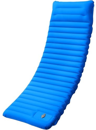 Luftbädd Extra tjock camping liggunderlag Utomhus camping Självuppblåsande mattor Skarvbar Vandring Fiske Liggunderlag bilsäng(NT-04Royal blue)