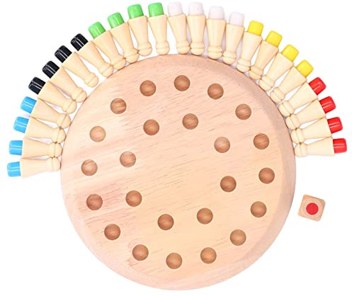 DAN&DRE Wooden Memory Matchstick Chess Game Puzzle Toy with Smooth Burr Free Rubberwood Pieces for Kids Brain Training and Elderly Memory Care