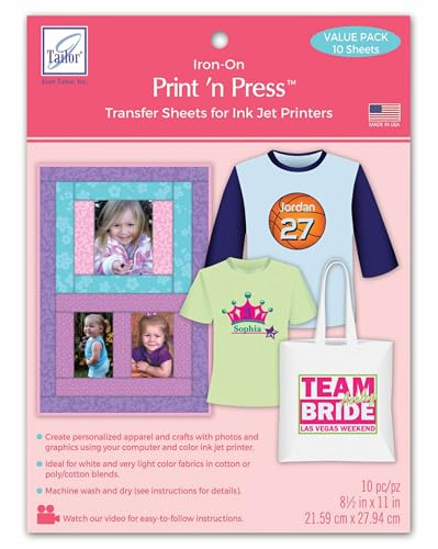 June Tailor JT-909 Print 'n Press (10 Pack), White, 8.5 x 11 Inch
