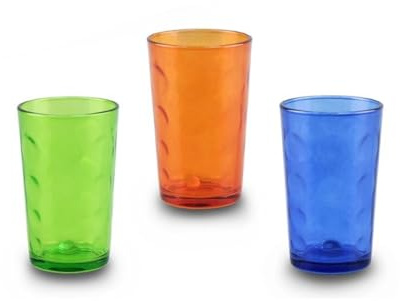 amara-global G-21 Lot de 6 verres colorés 230 ml Verres à eau, à limonade, verres à long drink