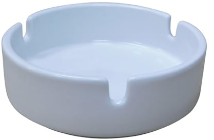 Aschenbecher aus Porzellan, stapelbar, 10 cm, f146, weiß