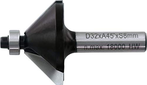 Profi HM Fasenfräser Ø 32 mm professioneller Oberfräser aus Hartmetall
