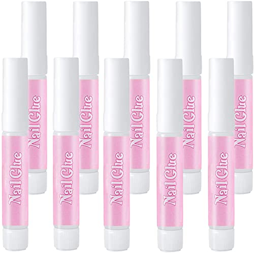 10 PCS Extra-Strong Nail Glue, Quick Dry Super Strong Nail Tip Adhesive Bond Glue Adhesive Salon Professional Quality for Applying Artificial Nail Tips Manicure Supplies,0.07 oz