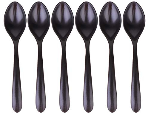6Stück Wiederverwendbar Löffel Chinesische Esslöffel: Asiatischen Suppenlöffel Haken Stil Langen Griff Japanische Kunststoff Löffel für Reis Ramen Wonton Knödel