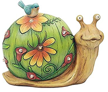 Fenteer Garten Figuren Outdoor Decor Harz mit Solar Betriebene Led-leuchten für Terrasse Rasen Yard Dekorationen Garten Statue,