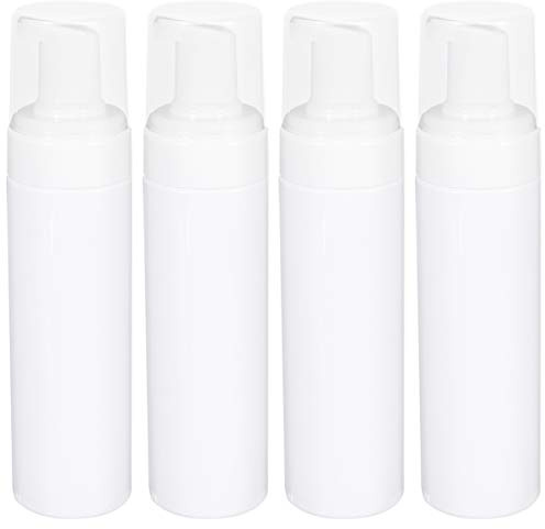 HEALLILY 4 Stücke Schaumseifenspender 150ml Leere Pumpflasche Schäumender Seifenspender Reise Kosmetikflaschen Nachfüllbare Reiseflaschen Set Shampoo Duschgel Flasche für Badezimmer Hotel Weiß