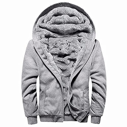 MANLUODANNI Kapuzenpullover Herren, Men's Hoodie Dicker Pullover Jacke Sweatjacke Fleece Kapuzenjacke Classic Sweater Casual Kapuzenpulli Sweatshirt Mit Reißverschluss