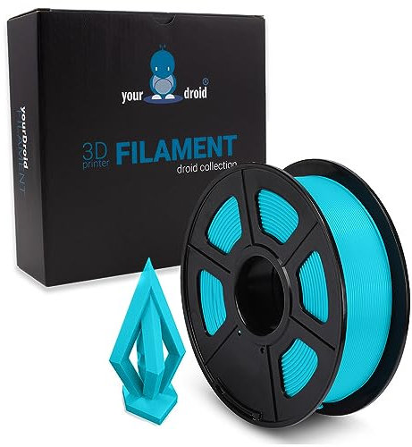 yourDroid PLA PLUS Filament Cyan 1.75mm 1kg 3D-Drucker Alternative zu ABS