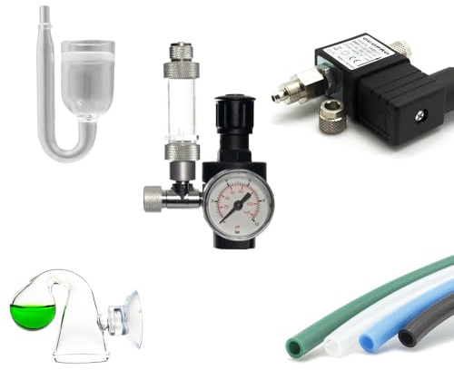 CO2 Anlage für CO2-Zylinder (425g/450g) Komplettset inkl. Nachtabschaltung (mit CO2-Magnetventil)