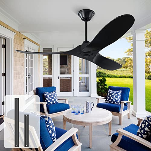 XSGDMN Deckenventilator mit Fernbedienung, 152cm Deckenventilator ohne beleuchtung, DC Deckenventilatoren leise mit Winter-Sommer-Funktiongeringer Stromverbrauch 1/4/8Timer