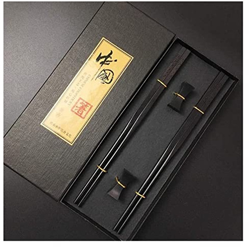 Bacchette Sushi, Bacchette Cinesi Lavabili Bacchette Di Ebano Di Alta Qualità, Set Di Stoviglie Asiatiche, Antiscivolo, Resistenza Alle Alte Temperature, Insapore/Protezione Ambientale, Porta Bacchett