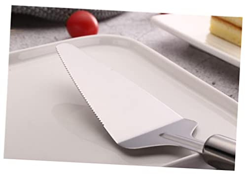 Angoily Pizzaschaufel Kuchenschaufel Edelstahlschaber Backwerkzeug Dreieck Käseschaufel Spülmaschinenfest Gezackter Rand zum Schneiden und Servieren von Pizza Kuchen Torten Quiches Gebäck