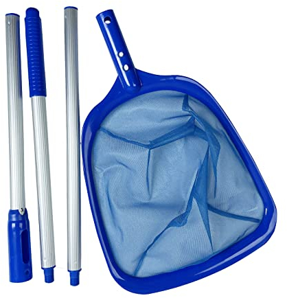 TheStriven Retino per Piscina Retino per Pulizia Piscine Retina Raccogli Foglie Kit Pulizia Piscine con Stabile Palo in Alluminio per la Pulizia di Foglie e detriti per Piscina