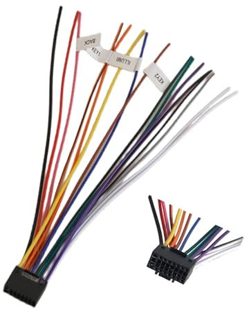 Epronic 16Pin Wiring Harness for Android Car Stereo Universal ISO Cable Adapter for Car Radio