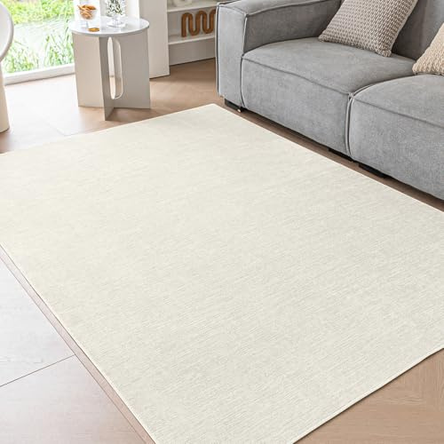 Ceneco Maschinenwaschbar Teppich Kurzflor 60X120cm rutschfest Teppiche | 5mm Dicke, Dünner Teppich, Rutschfest, für Wohnzimmer, Schlafzimmer, Eingangsbereich