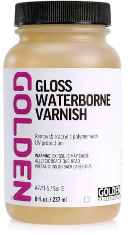 Golden Artist Colors, Waterborne Varnish, 8oz Gloss (7711-5)
