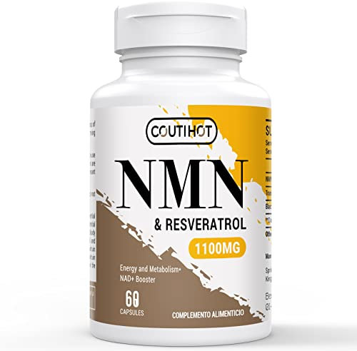 Cápsulas de 1100 mg de NMN y Trans-Resveratrol con 50 mg de Extracto de Pimienta Negra 60 Cápsulas (60 unidades (paquete de 1))