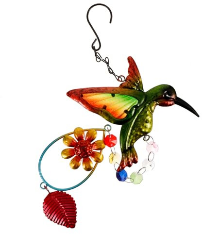 TINEASUR Glas Vogel Hängendes Ornament für Fenster und Garten