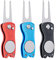 Xaztr 3 Pack Golf Divot Repair Tool, Foldable Golf Divot Repair Tool, Stainless Steel Magnetic Pop-up Button Switchblade and Free Detachable Golf Ball Marker for Men Women(3 Colors)