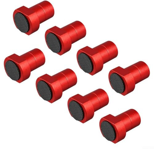 Besttoolifes 8 Stück Aluminium-Legierung Bankhaken Bank Hundebank Hundeklemme Holzbearbeitungstisch Klemmbacken Werkzeug Hobelbank Zubehör für 19/20 mm Hundeloch (19 mm rot)