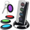 Key Finder Locator, 80dB Wireless Remote Item Tracker, RF Finder for Key, Pet, Luggage, Wallet, Phone, 131ft / 40M Working Range, 1 RF Transmitter & 4 Receivers & Flashlight