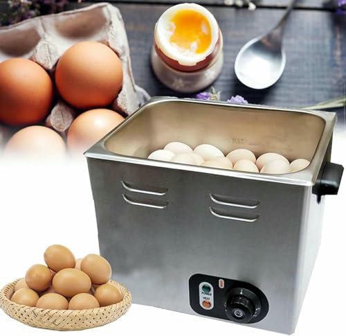 VYUJHNBG Máquina De Caldera De Huevo Comercial, Caldera De Cocción De Huevo Eléctrica Compacta, Olla De Huevo para hasta 60 Huevos, Máquina De Huevo De Acero Inoxidable Eléctrico De Acero Inoxidable