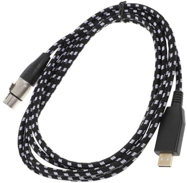 Yardwe 1pieza Cable De Micrófono Usb Xlr De Metros Conector Xlr Macho Adaptador De Sonido Audio De Alta Durabilidad Compatible Pc y Dispositivos Móviles Color Negro