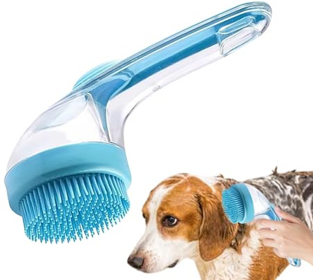Brosse de Bain pour Chien de Nettoyage pour Chat et Chiot | Brosse de massage pour le bain des animaux pour Animaux Domestiques, Salle de Bain, Douche Intérieur Extérieur