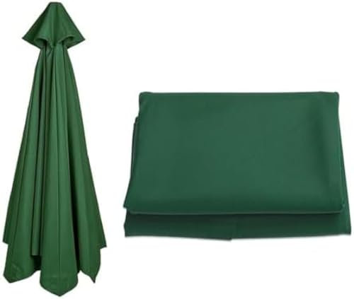 Parasol Déporté En Toile, 6 Ou 8 Branches, 2,4 M, 2,7 M, Vert Foncé, 8 Baleines/2,7 M