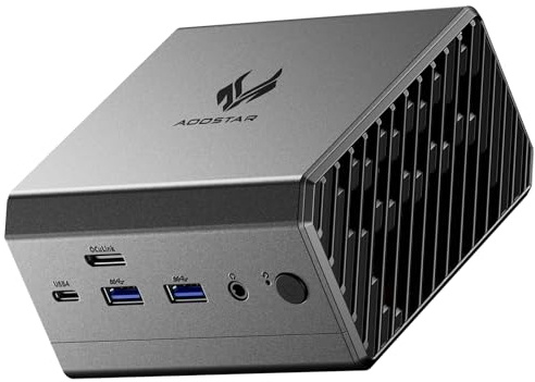 AOOSTAR GT68 Mini PC AMD Ryzen 7 PRO 6850H (up to 4.7GHz), 32GB RAM (6400MHz)/1TB SSD(PICE4.0X4) Mini Gaming PC, Triple Screen, WiFi 6, 2.5G*2, USB4+Oculink,3 SSD Slots