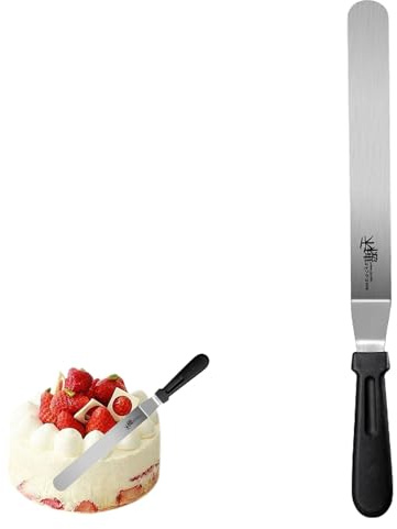 Offset Spatulas for Frosting, Stainless Steel Blade Angled Icing Spatula with Ergonomic Handle for Cake Decorating Frosting (1)