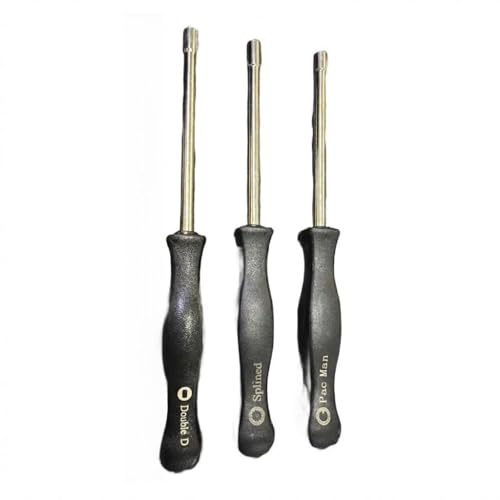 EasyByMall Kit de 3 outils de réglage du carburateur - Double D, Spined 21T & Tournevis standard pour petits moteurs, tondeuses à gazon, générateurs