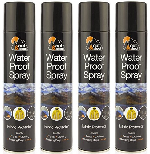 Water Proof Spray 4 x 300ml Protector Waterproofing Fabric Shoes Tent Cloth Camp