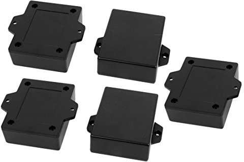 uxcell 63mmx50mmx22mm Plastic Enclosure Electric Project Case Junction Box Black 5pcs