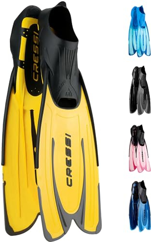 Cressi Agua Fins Flossen - Tauchflossen zum Schwimmen, Apnoe, Tauchen & Schnorcheln - Schwimmflossen - Schnorchelflossen - Gelb - 41/42