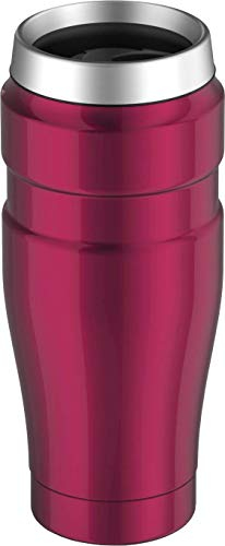 Thermos Stainless King Travel Tumbler & Multi- Purpose Flask- 470ml Insulated Hot & Cold Water Bottle for Daily Commute & Weekend Adventures - Sleek Design in Raspberry, 5-Year Durability