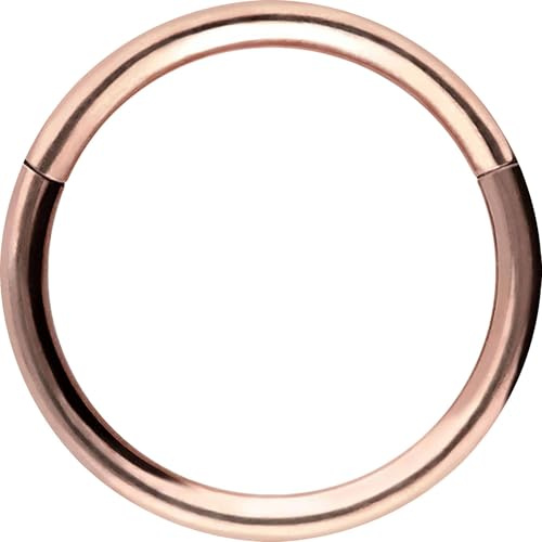 PIERCINGLINE Segmentring Clicker aus Chirurgenstahl - Piercing Ring in Gold, Silber, Rose, Schwarz oder Blau - für Nase, Septum, Ohr, Helix oder Tragus