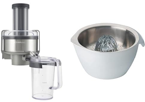 Kenwood AT641A Centrifugeuse Métal/Tamis Métal pour robot Chef et Major & Presse Agrumes AT312, Accessoire pour Robot Pâtissier multifonction Chef, Chef XL, Capacité bol 600 ml