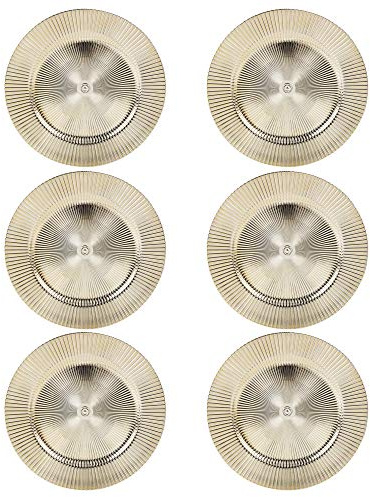 Assiettes de présentation en plastique - idéales pour Noël - 33 cm Or - Starburst.