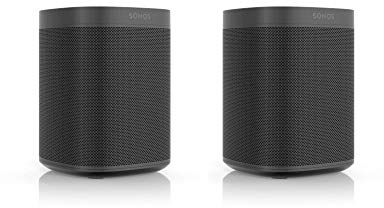 Sonos One SL Smart Speaker, 2 pièces, noir (son puissant, streaming Wi-Fi avec contrôle multiroom et application ainsi que AirPlay2) – Deux haut-parleurs pour un streaming de musique illimité