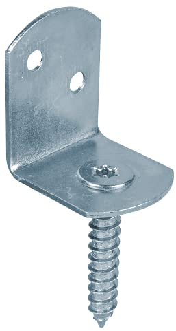Alberts 204822 Équerre pour clôture tressée Forme L | en différents modèles | zinguée | hauteur totale 83 mm | Set de 12 pièces